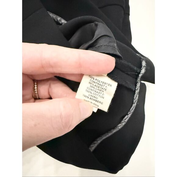 L'Agence Womens Black Tuxedo Style Sleeveless Satin Shawl Collar Romper Size 4 - Picture 5 of 6